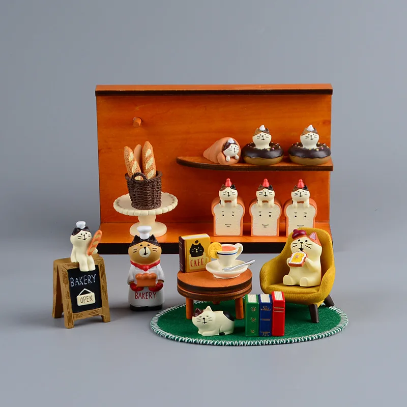 Bonsai Garden In Japan - Zakka-pan tostado de gato de dibujos