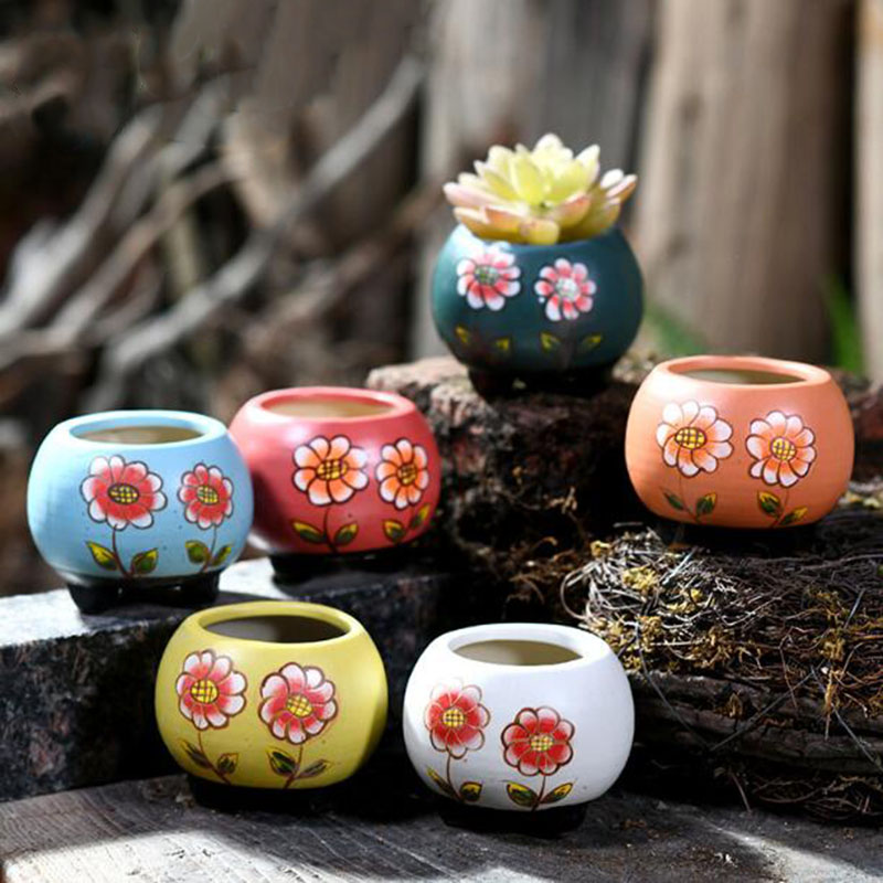 Bonsai Garden Europe - 6 unids/set porcelana pintada a mano