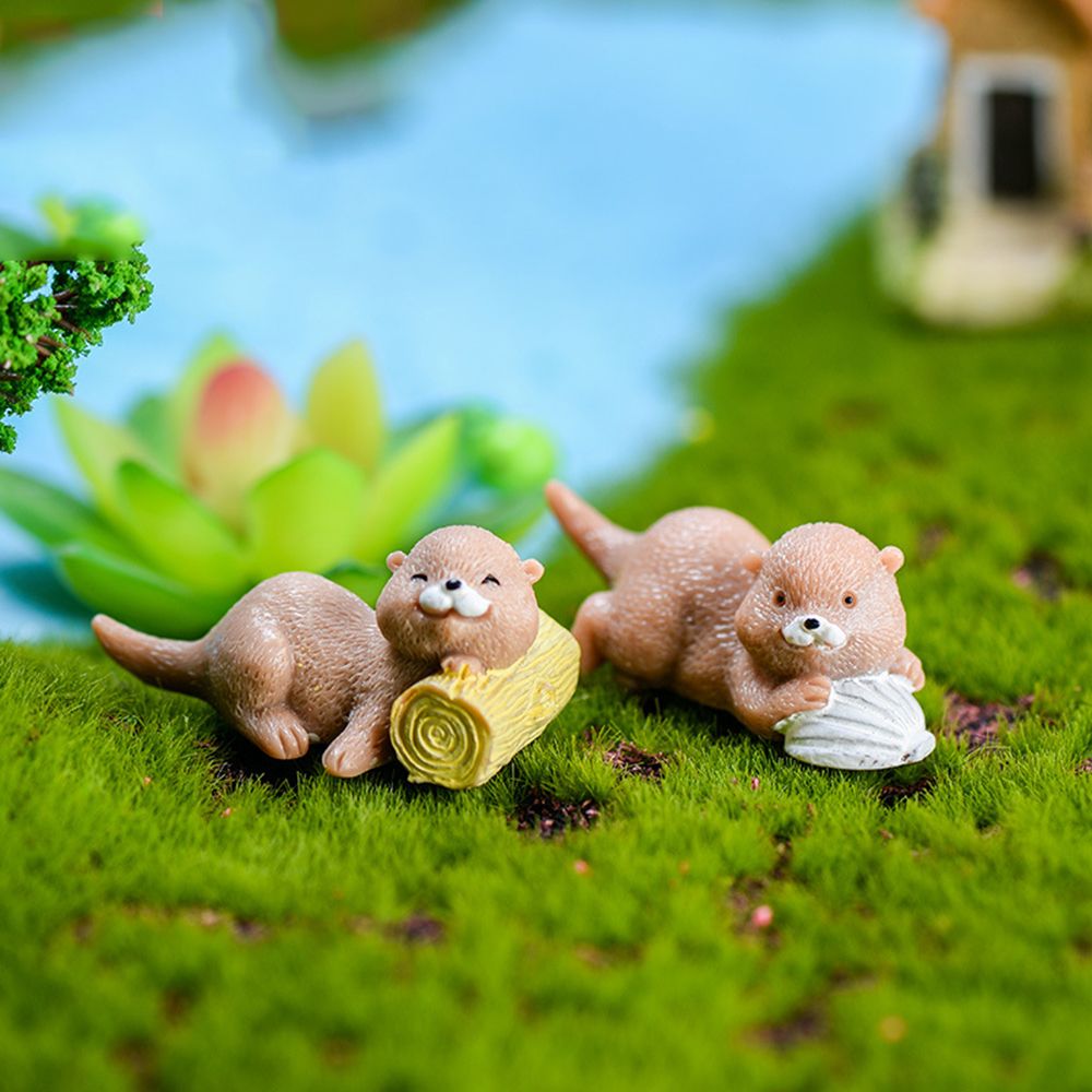 Miniestatuilla de nutrias para - Bonsai Garden Europe reseña y precio
